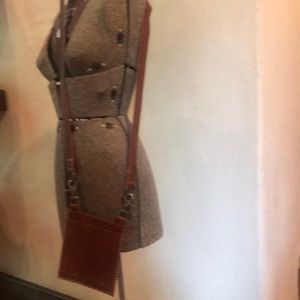 Purse leather brown new